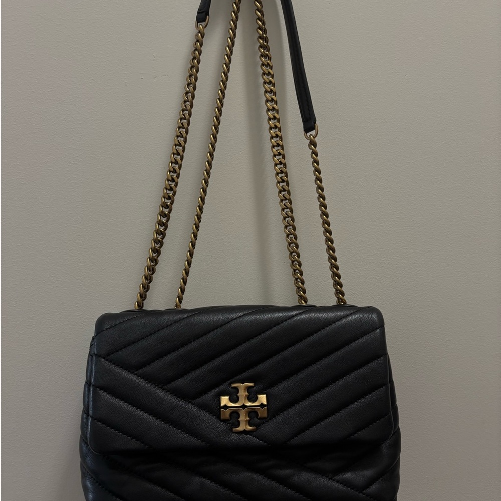 Tory Burch Black Chevron Shoulder Bag - Picture 2 of 10
